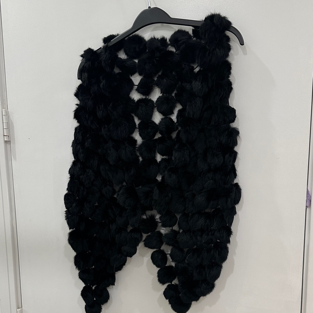 Black Fur Wrap